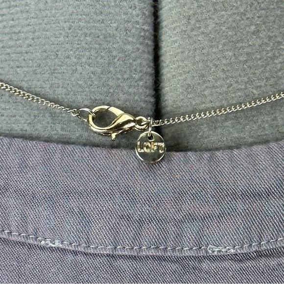 LOFT Silver Tone Necklace with Gem Pendant 33” - Picture 2 of 7